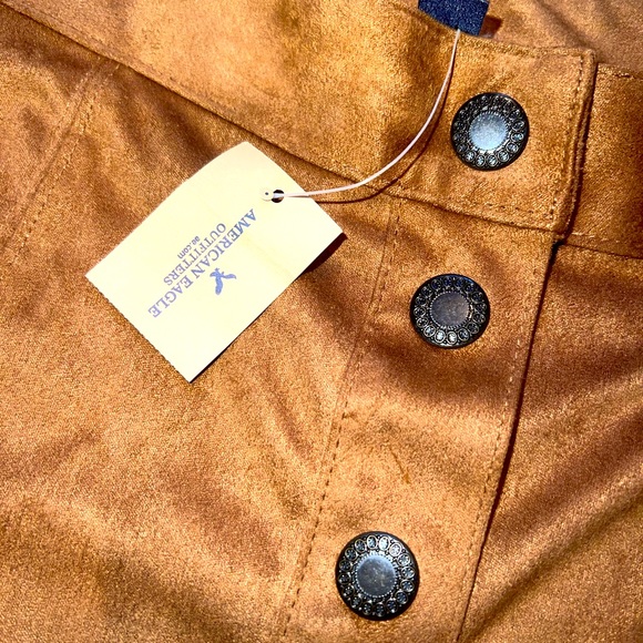 AE button up soft mini skirt - Picture 2 of 3